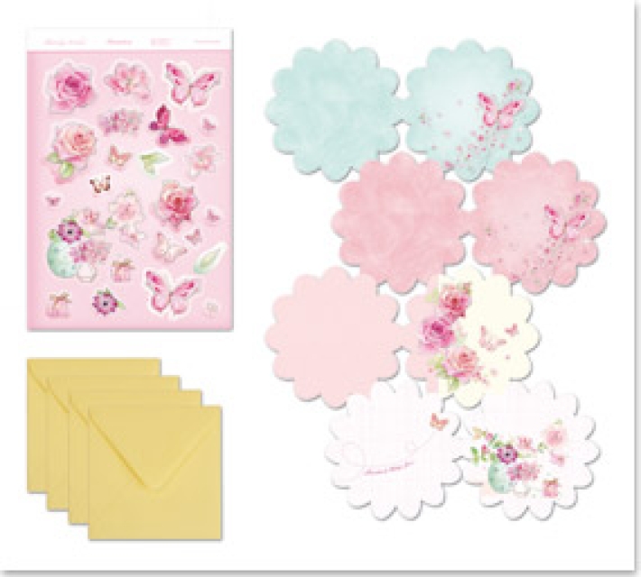 Reddy Cards Kartenset DeLuxe "Blumenkarten in Pastellfarben"