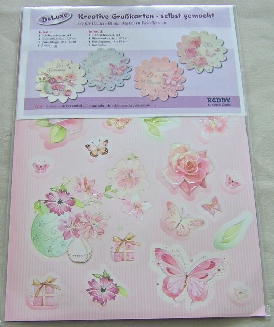 Reddy Cards Kartenset DeLuxe "Blumenkarten in Pastellfarben"