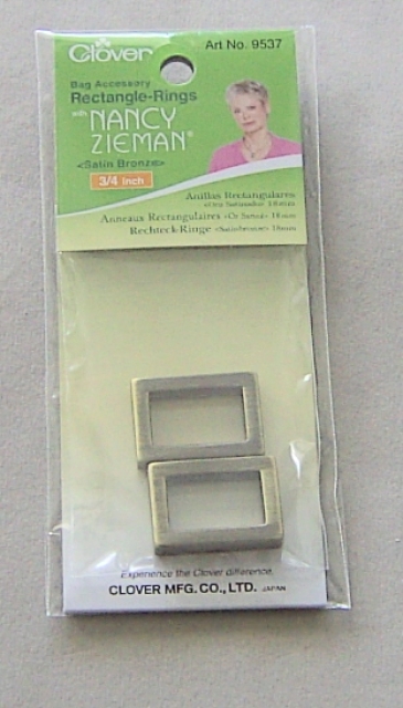 Clover Nancy Zieman Rechteck-Ringe 18 mm Satinbronze