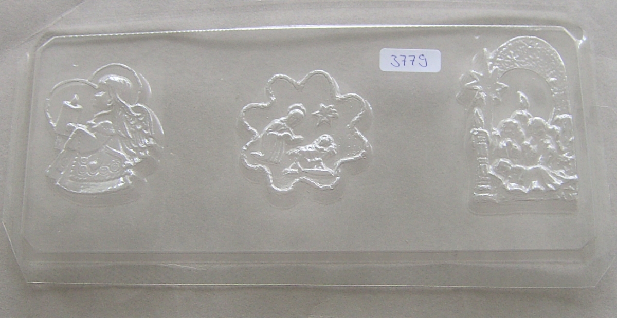 Regina-Wachs Relief-Giessformen 3 Weihnachtsmotive