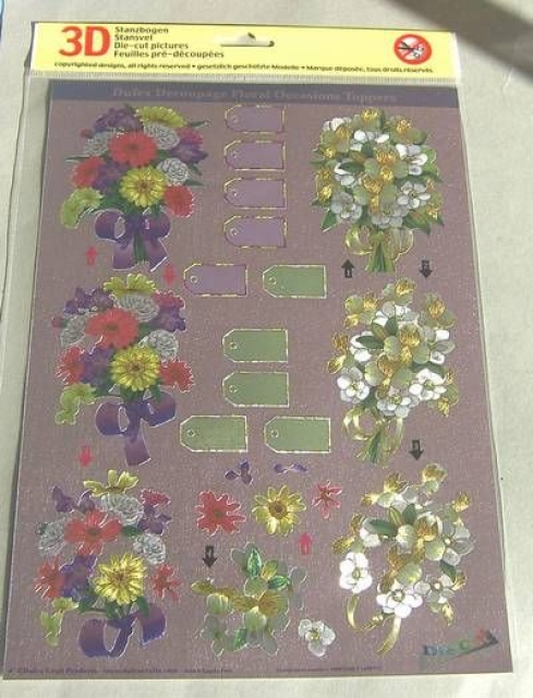 Dufex 3 D Stanzbogen Frühlingsblumen