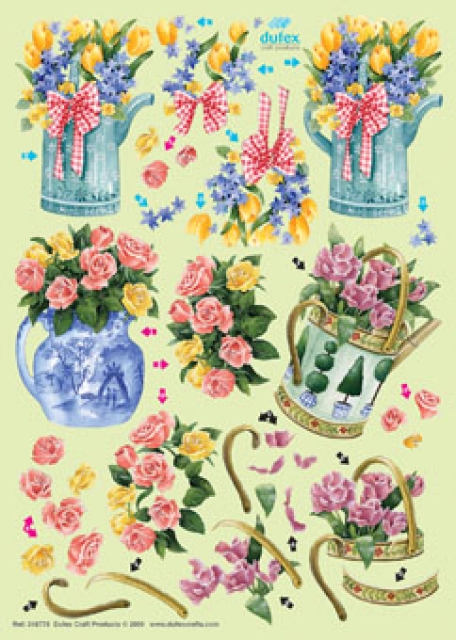 Dufex 3 D Stanzbogen Blumenbouquets