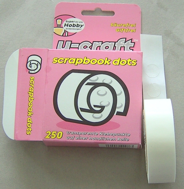 u-craft Srapbook dots 250 transparente Klebepunkte 1,2 x 1,5 cm
