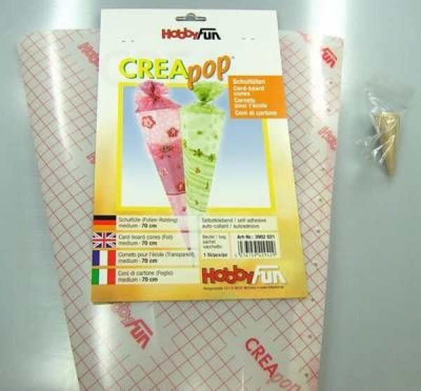 Schultüte Folien-Rohling selbstklebend maxi 80 cm