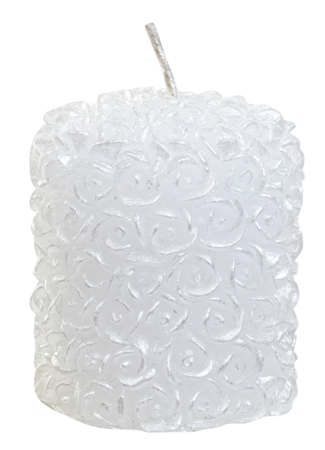 Kerze Rosenkerze 4,5 weiss