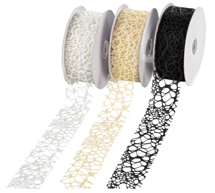 CREAPOP Netzband 50 mm pro Meter weiss