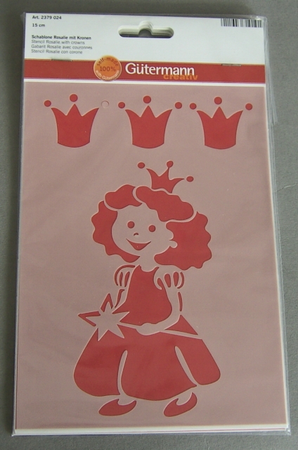 Schablone Rosalie mit Kronen, DIN A5