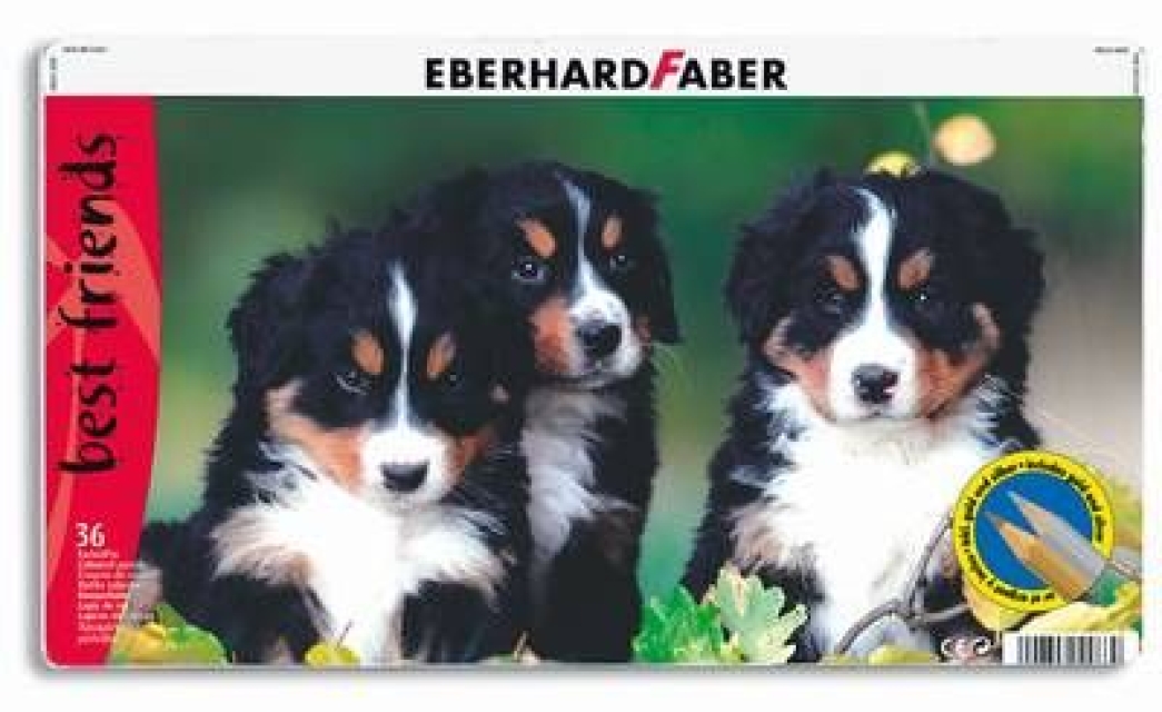 EBERHARD FABER 36 Farbstifte Metalletui Hunde