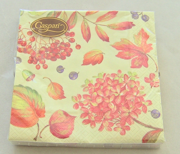 Caspari Lunch Serviette pro Stück Golden Autumn Pale Gold