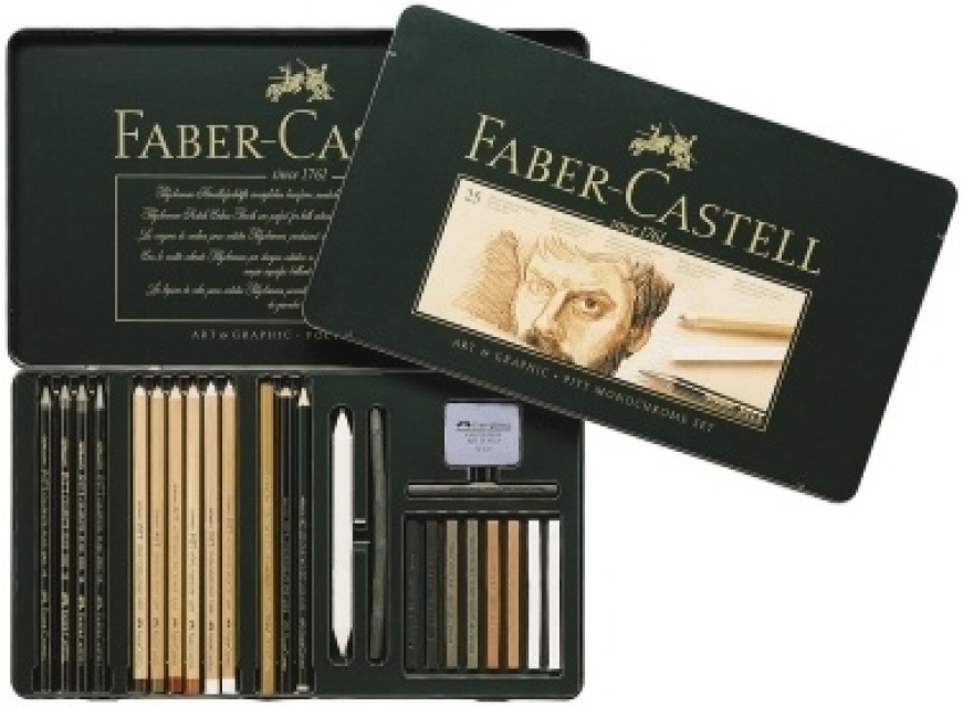 Eberhard Faber Set Pitt Monochrome 25 er Metalletui