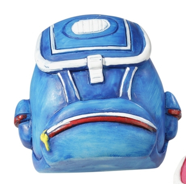 Hobbyfun Dekoteil Rucksack blau 4 cm