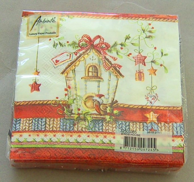 Ambiente Cocktail Serviette 25 x 25 cm pro Stück Birds House
