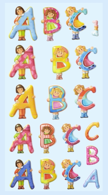 Hobby-Fun Softysticker ABC Mädchen