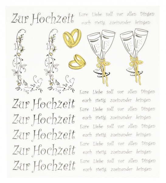 Hobbyfun Design Sticker Zur Hochzeit I