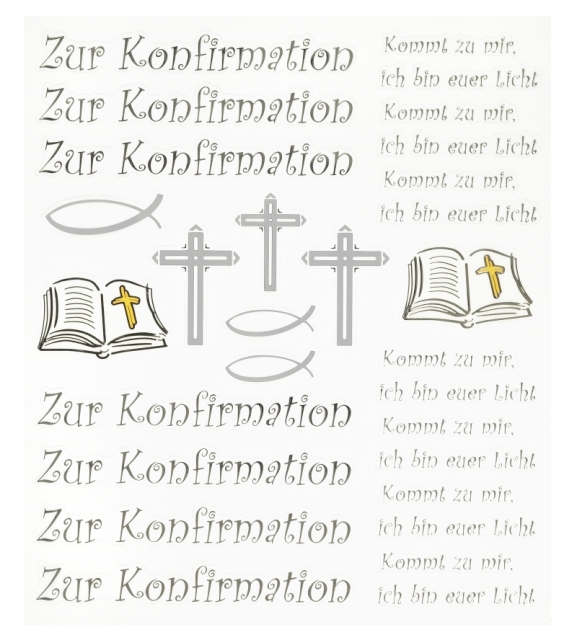 Hobbyfun Design Sticker Zur Konfirmation