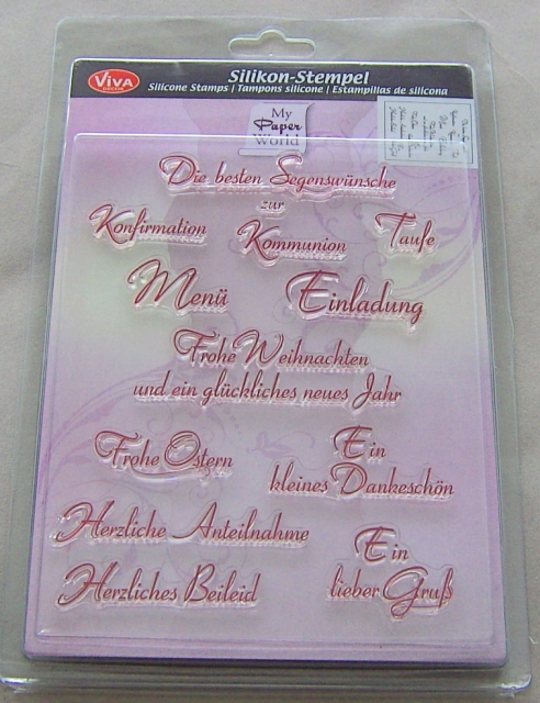 VIVA Decor Transparente Silikon-Stempel "Text II"