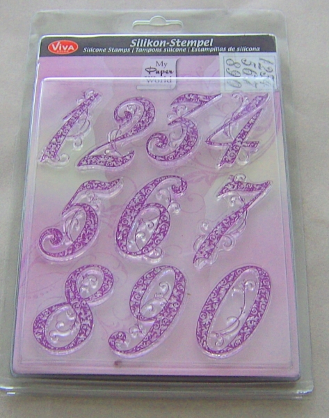 VIVA Decor Transparente Silikon-Stempel "Jubiläumszahlen"