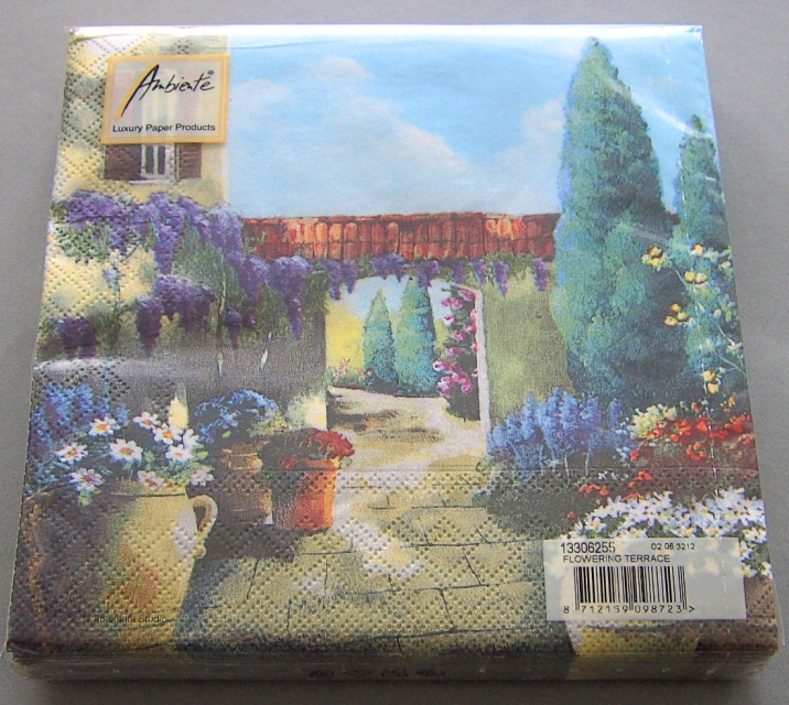 Ambiente Lunch Serviette 33 x 33 cm pro Stück Flowering Terrace