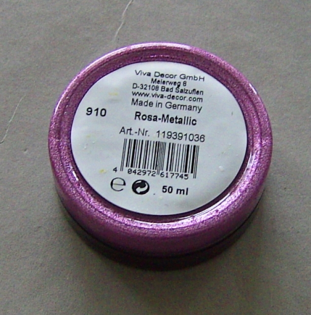VIVA Decor 3D Stempelfarbe Rosa-Metallic