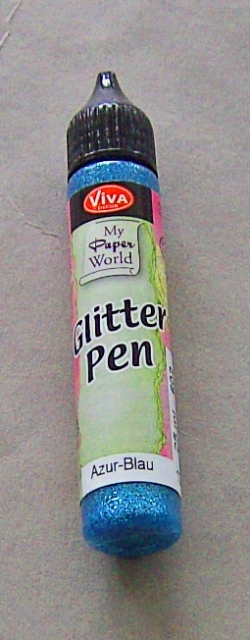 VIVA Decor Glitter-Pen 25 ml azur-blau