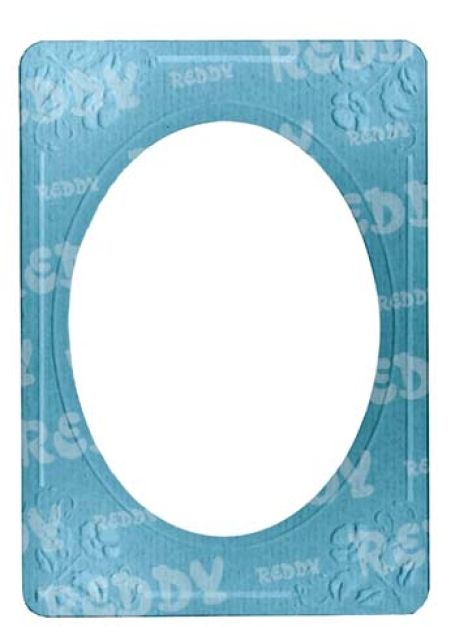 Reddy Cards Satin Prägerähmchen oval aquamarin