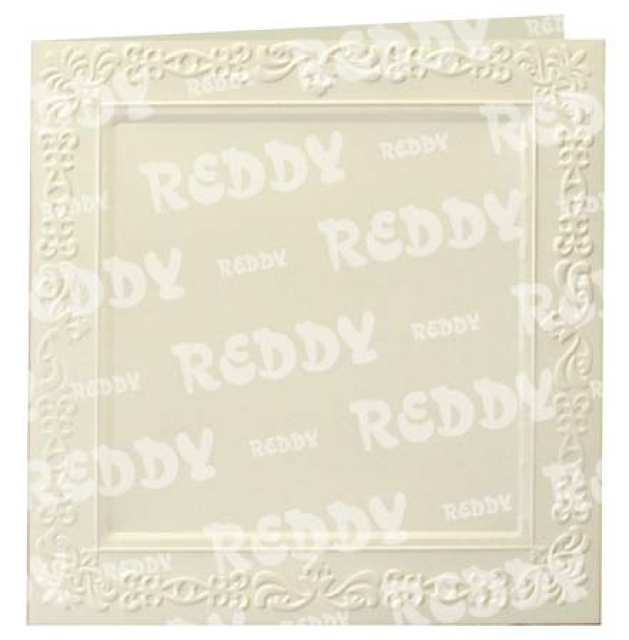 Reddy Cards Retrokarten, quadratischer Rahmen, creme
