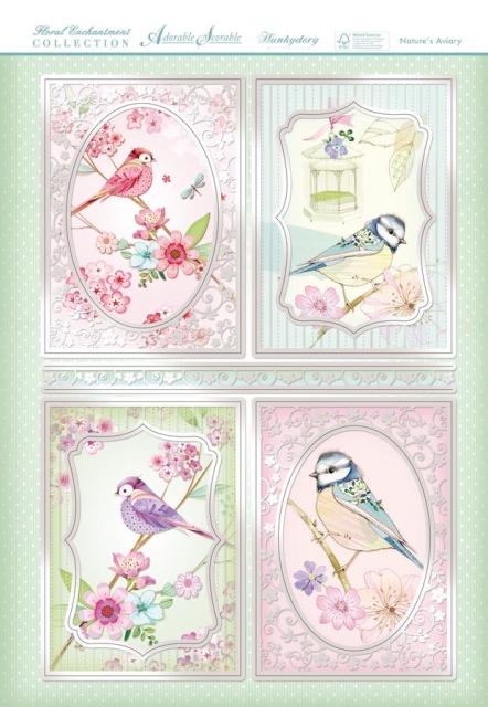 Hunkydory Bastelset Floral Enchantment Toppers, Natures Aviary