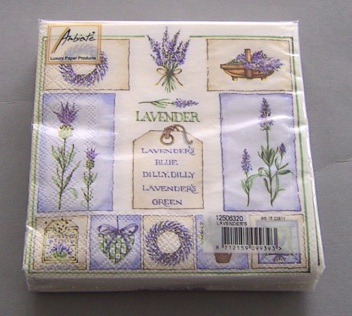Ambiente Cocktail Serviette 25 x 25 cm pro Stück Lavender