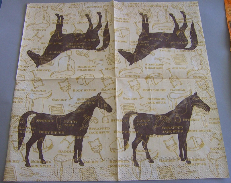 Ambiente Lunch Serviette 33 x 33 cm pro Stück Horse Classics Creme