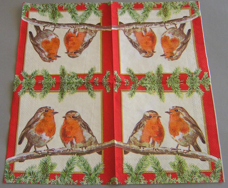 Ambiente Cocktail Serviette 25 x 25 cm pro Stück Robins Red