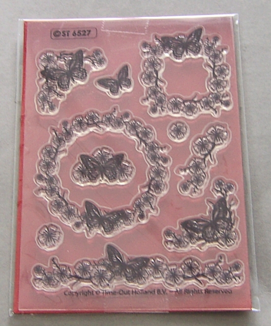 Silikonstempel 10 Teile Schmetterlinge und Bordüren