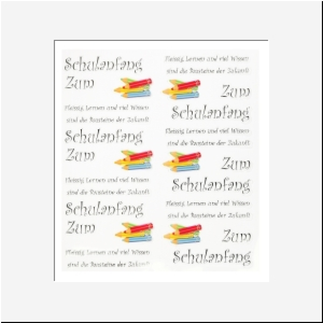Hobbyfun Design Sticker Zum Schulanfang