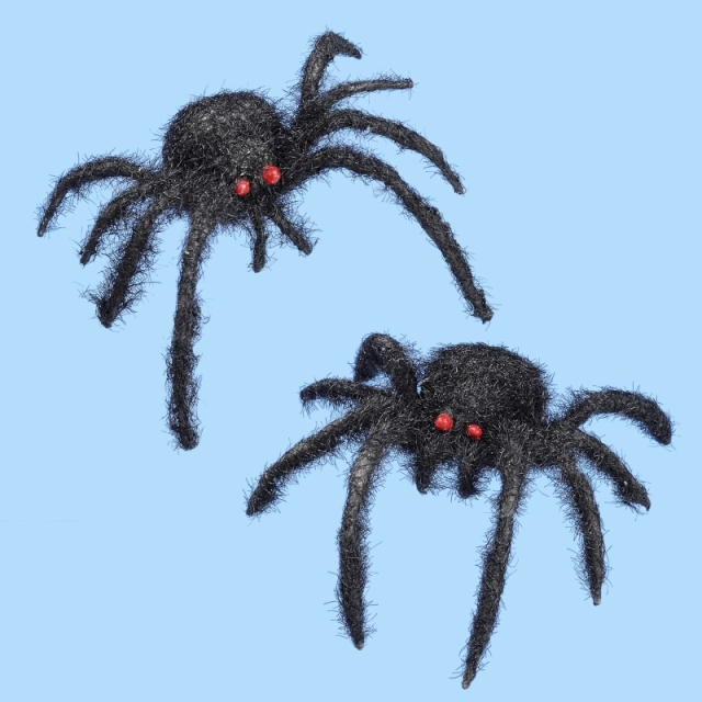 Hobbyfun Spinne 4 cm Set mit 2 Stück schwarz