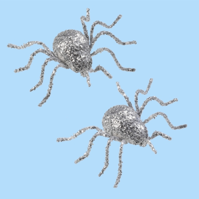 Hobbyfun Spinne 4 cm Set mit 2 Stück silber