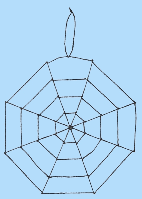 Hobbyfun Spinnennetz schwarz 25 cm