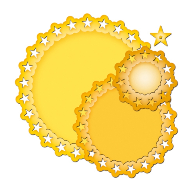 Spellbinder Metallschablone Nestabilities Star Circles