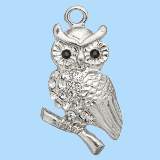 Hobbyfun Trendy Schmuckanhänger Eule mit Straß