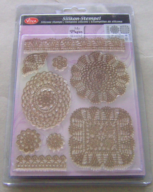 VIVA Decor Transparente Silikon-Stempel Häkelmotive