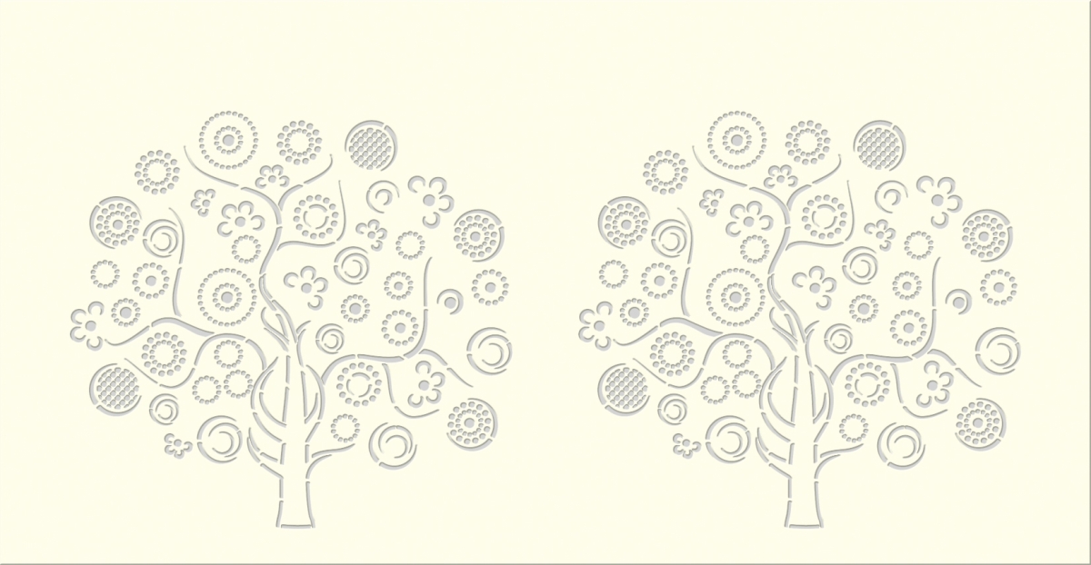 URSUS Silhouetten Tischlichter Filigrano Baum Creme