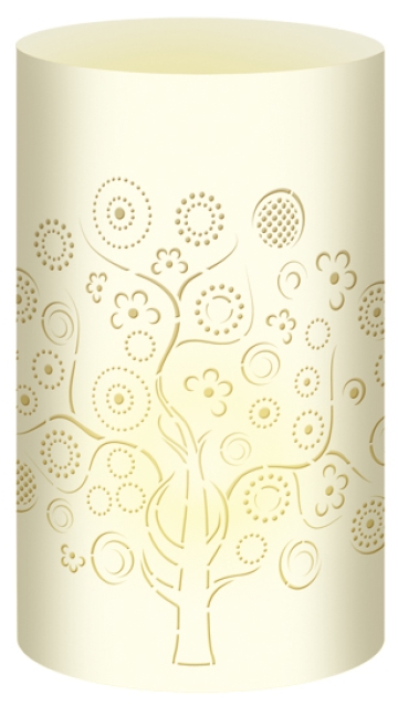 URSUS Silhouetten Tischlichter Filigrano Baum Creme