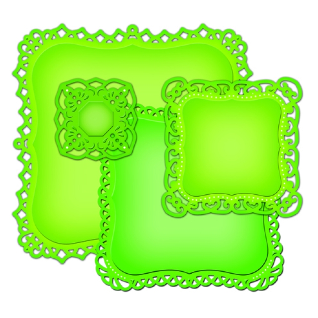 Spellbinder Metallschablone Nestabilities Decorative Labels One