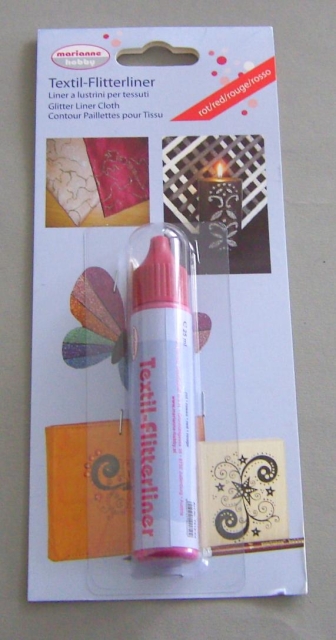 Textil-Flitterliner 25 ml rot