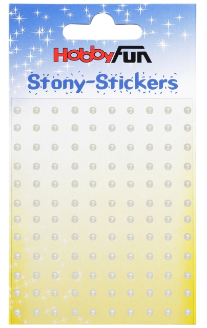 Hobbyfun Stony Sticker rund creme 3 mm
