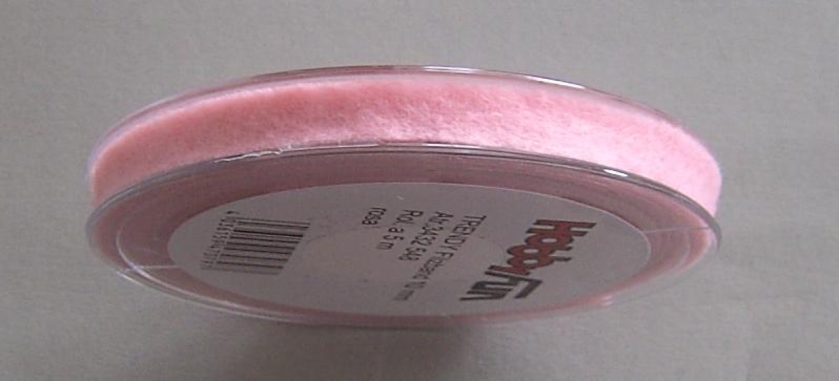 Trendy Filzband 10 mm Rolle pro Meter rosa