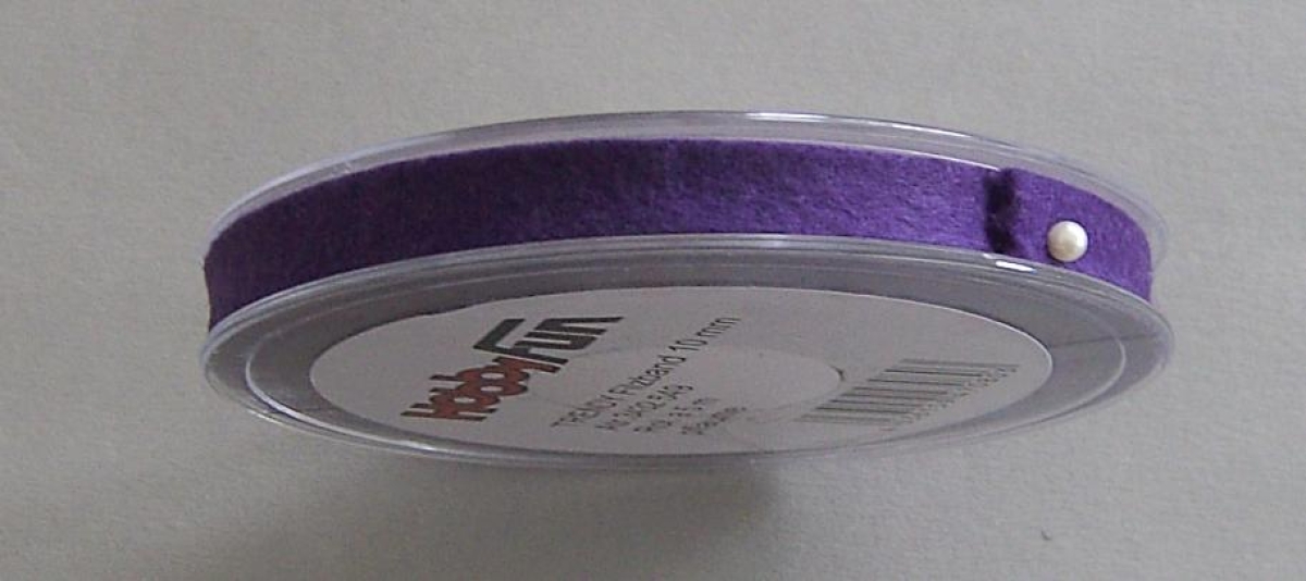 Trendy Filzband 10 mm Rolle pro Meter pflaume