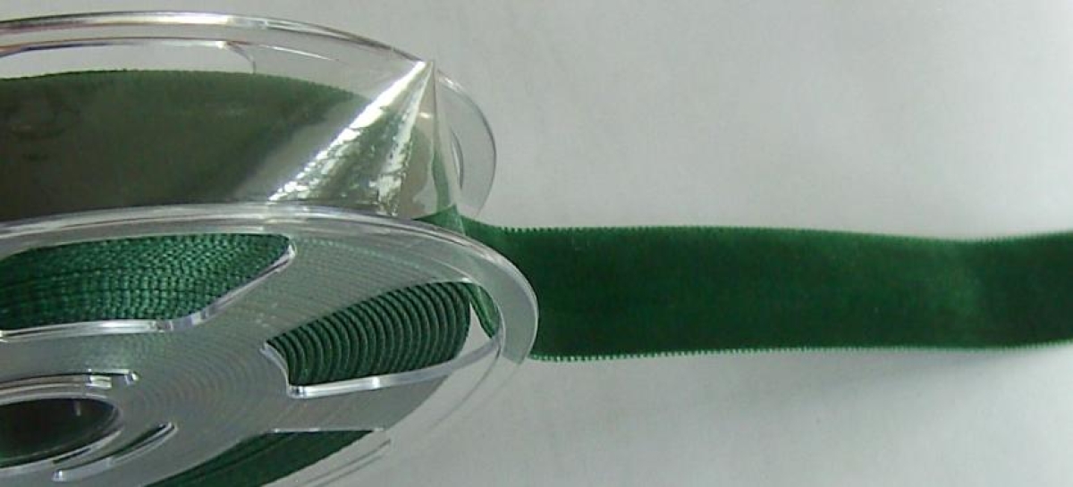Samtband 22 mm cm breit pro Meter tannengrün