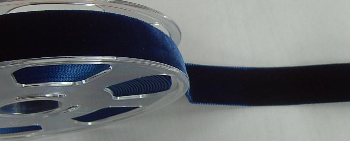 Samtband 22 mm cm breit pro Meter dunkelblau