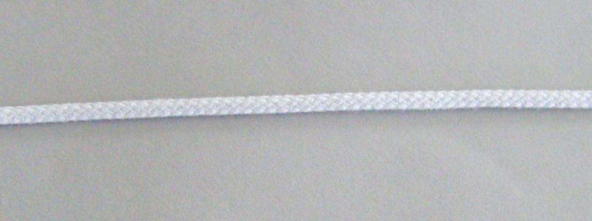 Geflochtene Baumwollkordel pro Meter 4 mm silber