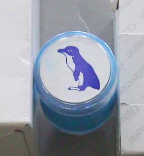 Doppelseitiger Stempel Pinguin