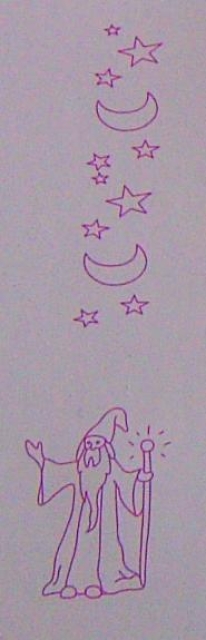 Doppelseitiger Stempel Zauberer
